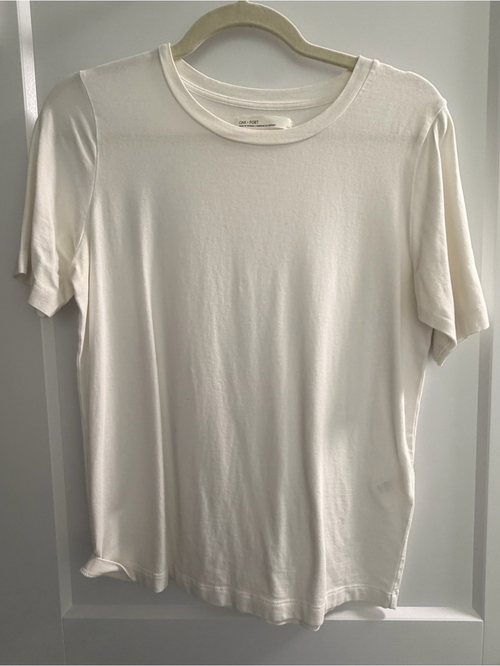 Oak + Fort White Crew Neck T-Shirt